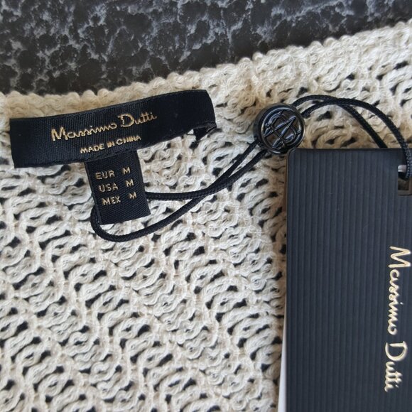 massimo dutti  ! v-neck crochet top - cream - Picture 6 of 9